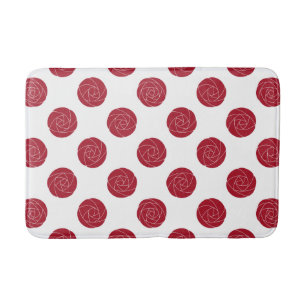 Tapete De Banheiro Art Nouveau Mackintosh Rosas Retro Floral Vermelho