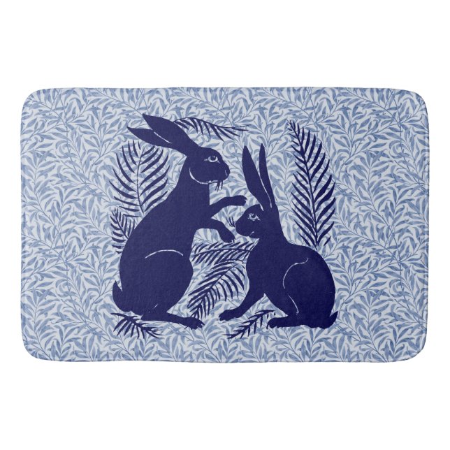 Tapete De Banheiro Art Nouveau Par dos Coelhos De Morgan e Morris (Frente)