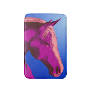 Tapete De Banheiro Arte Animal Cara de Cavalo