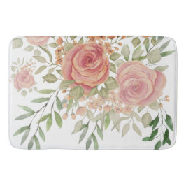 Tapete De Banheiro Arte aquosa de rosas rosa-pincel-vitorianas