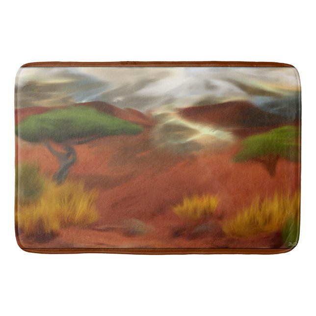 Tapete De Banheiro Arte de Abstrato do Outback Dawn australiano (Frente)