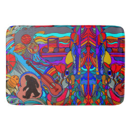 Tapete De Banheiro Arte de rabisco Abstrato Divertido Sasquatch