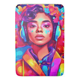 Tapete De Banheiro Arte Digital Funky Lady