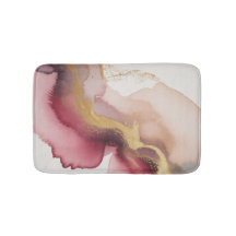 Arte em Aquarela Burgundy e Dourado Elegante