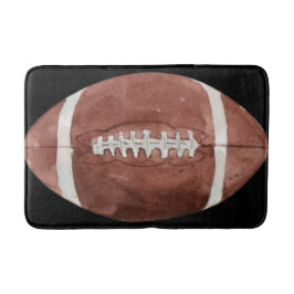 Tapete De Banheiro Arte em Aquarela de Futebol Americano Vintage