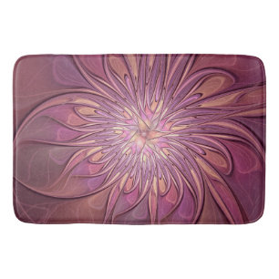 Tapete De Banheiro Arte floral fractal moderno abstrato cores de frut