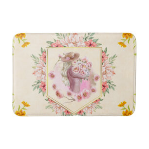 Tapete De Banheiro Arte Floral, Lady Of Primavera