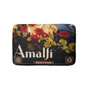 Tapete De Banheiro Arte Gráfico de Poster de Viagem Vintage Amalfi It