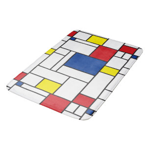 Tapete De Banheiro Arte Moderna De Stijl Geométrica Minimalista Mondr