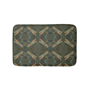 Tapete De Banheiro Arte nova vintage libélula verde dourada
