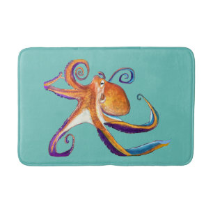 Tapete De Banheiro Arte octopus sealife