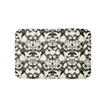Arte Popular Otomi Preto e Creme Padrão Simétrico