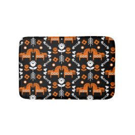 Tapete De Banheiro Arte popular sobre cavalos escandinavos