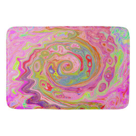 Tapete De Banheiro Arte retrógrada, amarela e Abstrato magenta