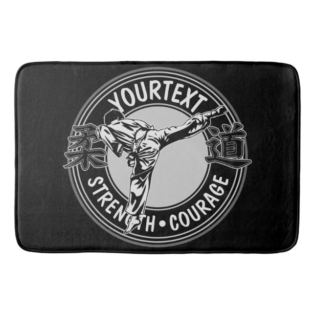 Tapete De Banheiro Artes Marciais Personalizadas JUDO Japão Combate E (Frente)