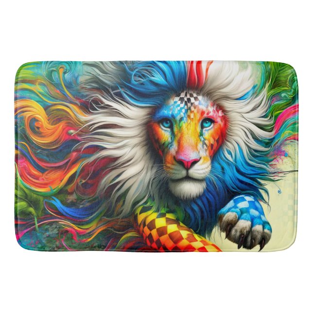 Tapete De Banheiro Artsy Lion (Frente)