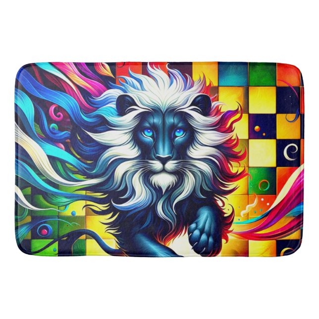 Tapete De Banheiro Artsy Lion (Frente)