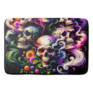 Tapete De Banheiro Artsy Skull Design