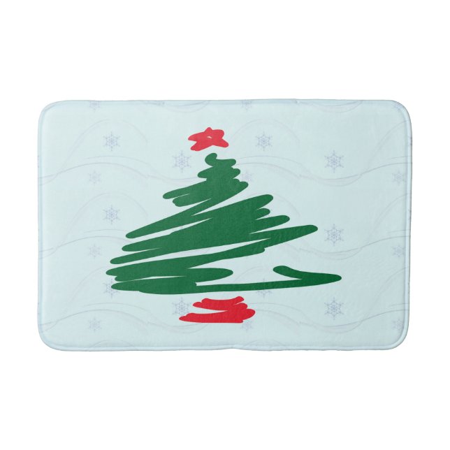 Tapete De Banheiro Árvore Natal Bath Mat (Frente)