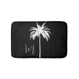 Tapete De Banheiro Árvore Tropical Palmeira Branca Elegante