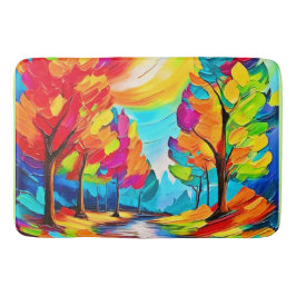 Tapete De Banheiro Árvores Arco-Íris: Floresta Válida