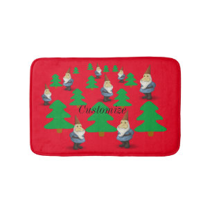 Tapete De Banheiro Árvores de Natal dos Gnomos de Natal Thunder_Cove