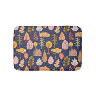 Tapete De Banheiro Árvores Multicolores: Vintagem de outono de Médio