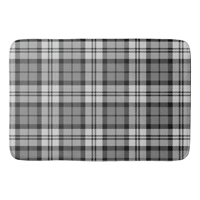 Tapete De Banheiro Ash Cinza Blackwatch Campbell Tartan Xadrez (Frente)