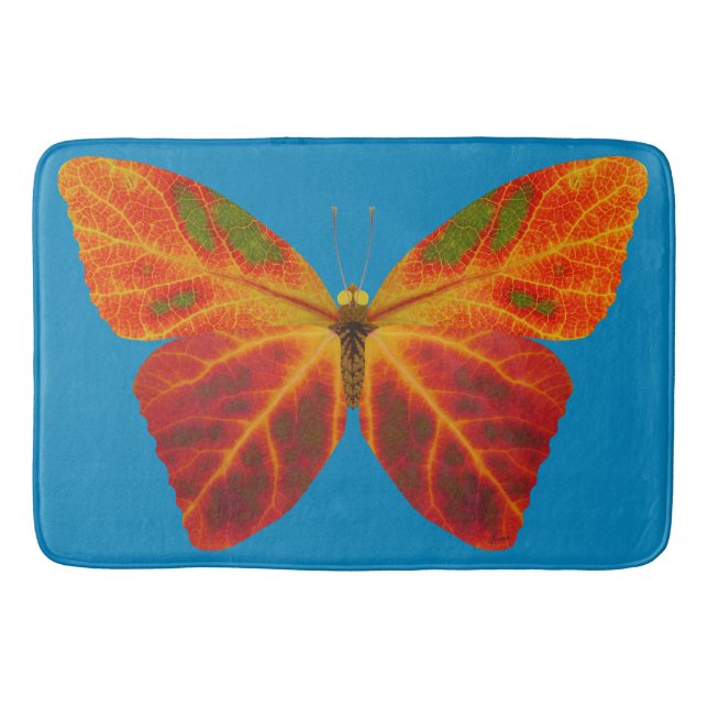 Tapete De Banheiro Aspen Leaf Butterfly 2 (Frente)