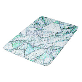 Tapete De Banheiro Áspero como rocha, num  de ciano e menta