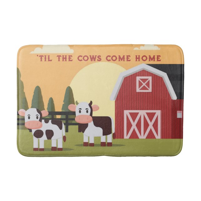 Tapete De Banheiro Até que as Vacas Voltem para Casa Duas Vacas Celei (Frente)