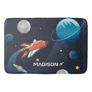 Tapete De Banheiro Atividade de Espaço Exterior Personalizada na Gal