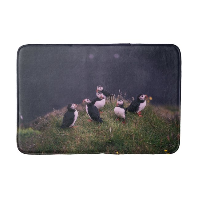 Tapete De Banheiro Atlantic Puffins Bath Mat (Frente)