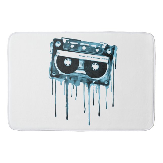 Tapete De Banheiro Audiocassete de Vintage (Frente)