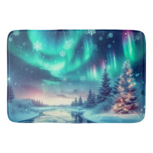 Tapete De Banheiro aurora borealis/Natal/Inverno