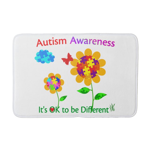 Tapete De Banheiro Autismo Sensibilização Girassol (Frente)