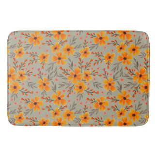 Tapete De Banheiro Autumn Fall Floral Pattern Sage Green