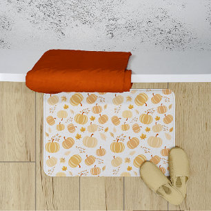 Tapete De Banheiro Autumn Pumpkin e Folha de Folha