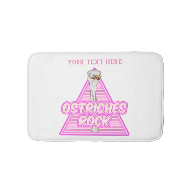 Tapete De Banheiro avestruz retrô rosa (frente)