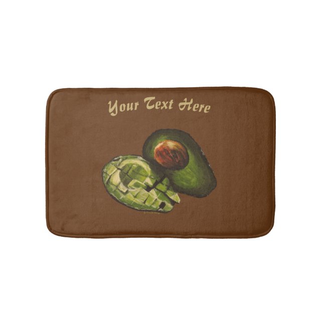 Tapete De Banheiro Avocado Bath Mat - Opção de personalização (frente)
