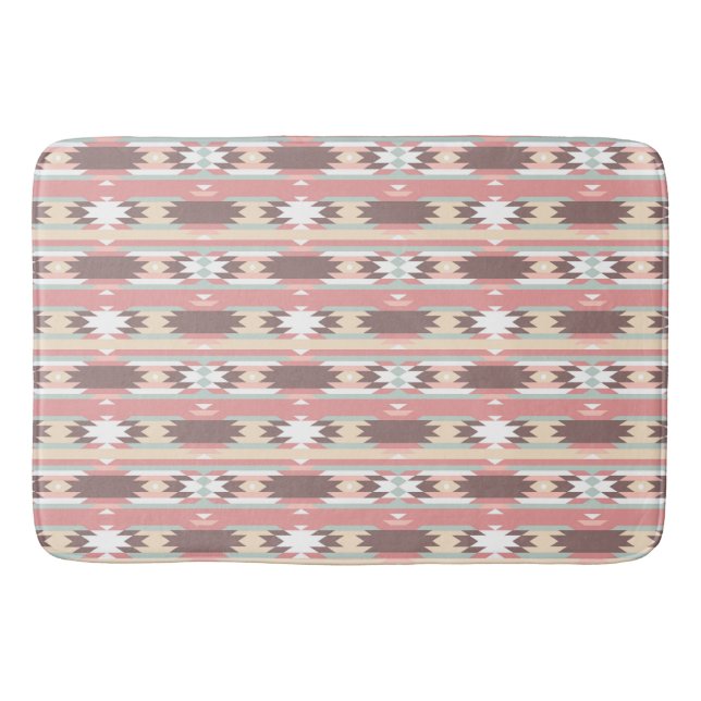 Tapete De Banheiro Aztec Native American Design Bath Mat (Frente)