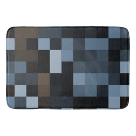 Tapete De Banheiro azul, castanho, tecido, têxtil, design, xadrez,