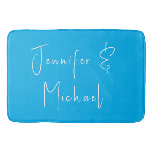 Tapete De Banheiro Azul clássico de casamento