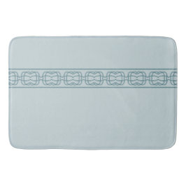 Tapete De Banheiro Azul com padrão acentuado