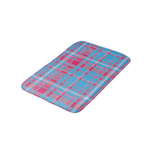 Tapete De Banheiro Azul e vermelho do Tartan