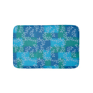 Tapete De Banheiro Azul, folha de folhas, cor de água azul