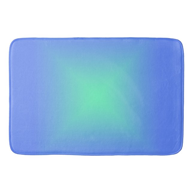 Tapete De Banheiro Azul-gradiente de diamante a verde-aquamarina (Frente)