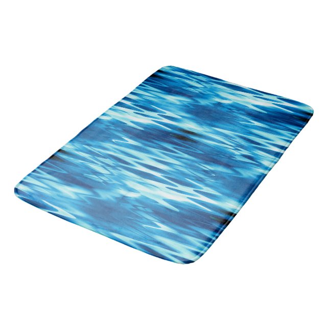 Tapete De Banheiro Azul-gradiente retido formando o redemoinho abstra (Angulado)