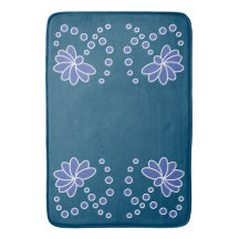 Azul Oceano e Flor Moderna Média