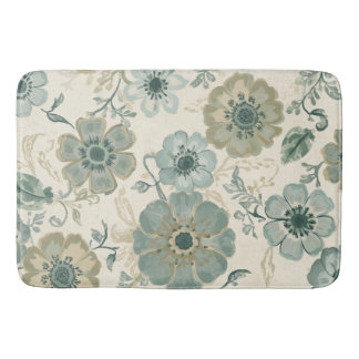 Tapete De Banheiro Azul Poeirento Suave Bege Verde Salgueiro Floral C